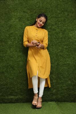 Women Yellow Reguler Wear Kurti 5