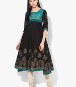 Varkha Fashion Cotton Round Neck Anarkali Kurta