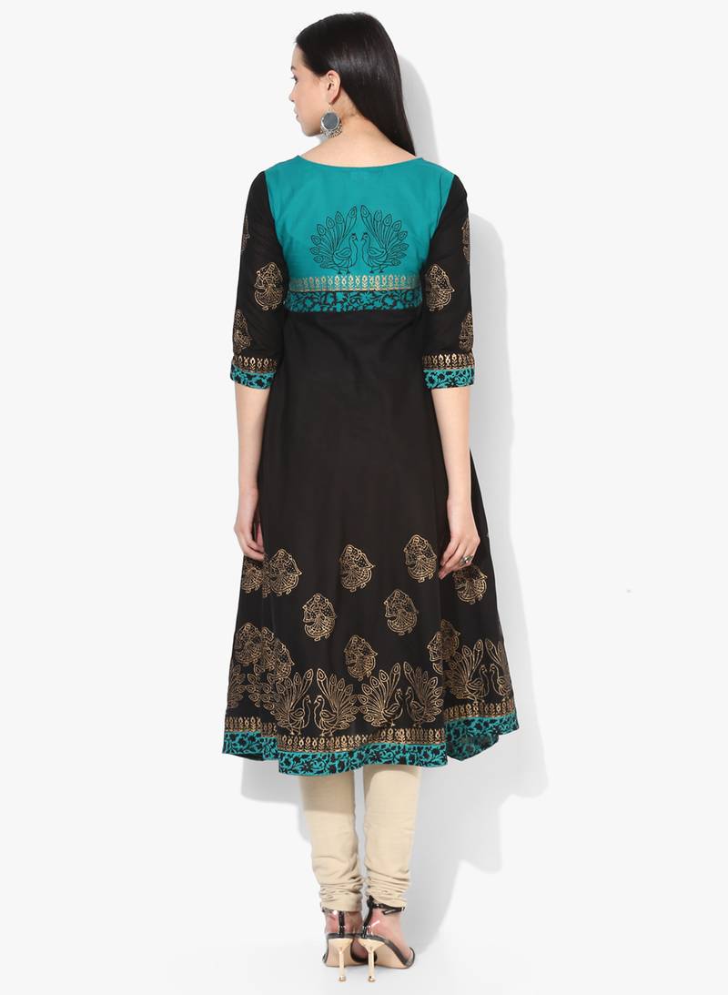 Varkha Fashion Cotton Round Neck Anarkali Kurta