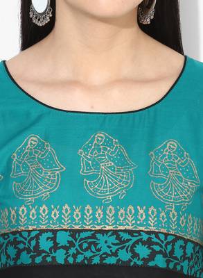 Varkha Fashion Cotton Round Neck Anarkali Kurta 5