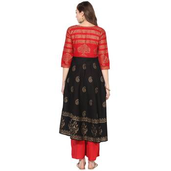 Varkha Fashion Cotton Sweetheart Neck Anarkali Kurta 4