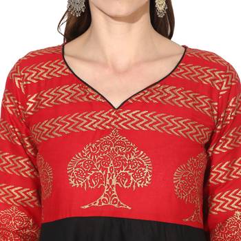 Varkha Fashion Cotton Sweetheart Neck Anarkali Kurta 5