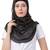 Stole for Women - Crinkled Cotton Mesh Sparkling Women's Stole - Black