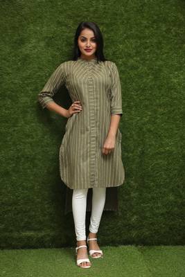 Women Green Kurti  2
