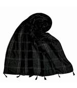 Stole for Women Choice - Most Sold - Designer Box Stole - Jet Black