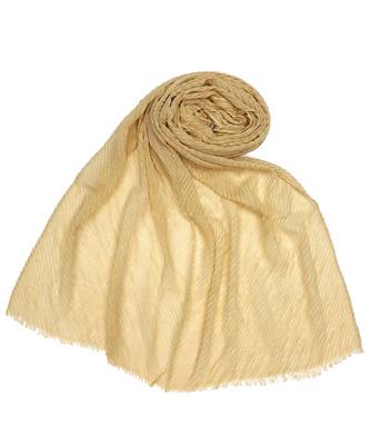 Stole for Women Choice - Limited Edition - Mesh Pleated Crinkled Stole - Golden 1