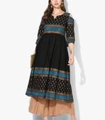 Varkha Fashion Cotton Round Neck Anarkali Kurta