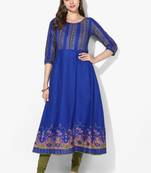 Varkha Fashion Cotton Round Neck Anarkali Kurta
