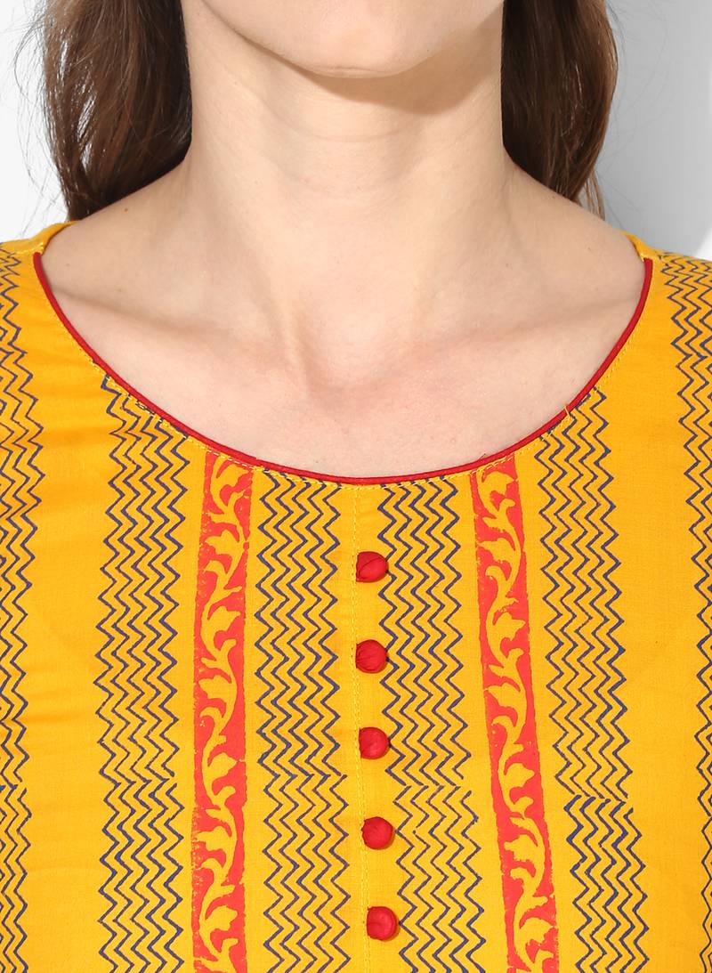 Varkha Fashion Cotton Round Neck Anarkali Kurta