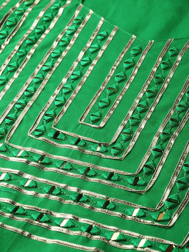 Varkha Fashion Cotton Sweetheart Neck Straight Kurta