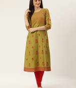 Varkha Fashion Cotton Round Neck Anarkali Kurta