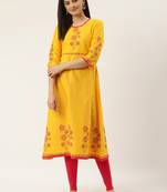 Varkha Fashion Cotton Round Neck Straight