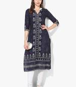 Varkha Fashion Cotton Collar Neck Straight Kurta
