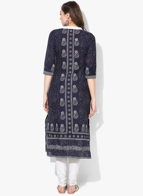 Varkha Fashion Cotton Collar Neck Straight Kurta 4