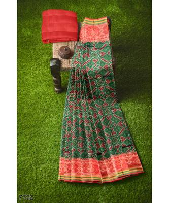 red Patola Silk Saree 2