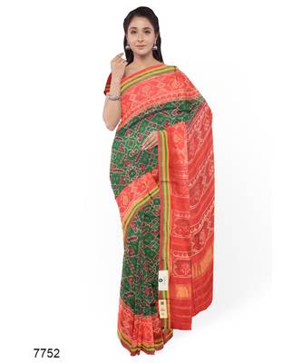 red Patola Silk Saree 4
