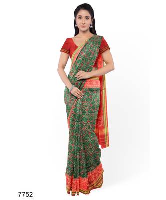 red Patola Silk Saree 5