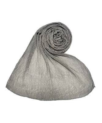 Stole For Women - All Time Best Seller - Crinkled Cotton Mesh Sparkling Women's Stole - Grey 1