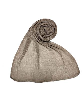 Stole For Women - All Time Best Seller - Crinkled Cotton Mesh Sparkling Women's Stole - Brown 1