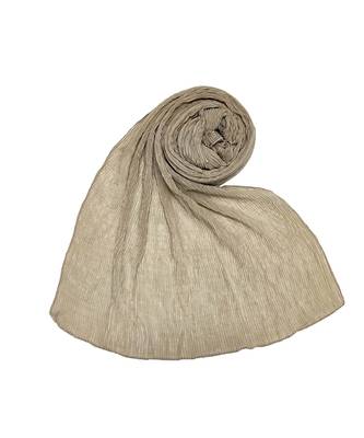 Stole For Women - All Time Best Seller - Crinkled Cotton Mesh Sparkling Women's Stole - Brownish Brown 1