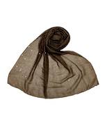 Stole For Women - RESTOCKED - BEST SELLER BACK IN STOCK - Premium Cotton Rain Drop Hijab - Dark Brown