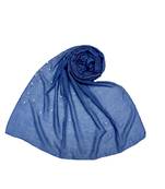 Stole For Women - RESTOCKED - BEST SELLER BACK IN STOCK - Premium Cotton Rain Drop Hijab - Blue