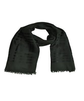 Stole For Women Choice - Cotton Fabric - Stripes and Patches Embroidered All Over The Hijab - Green 3