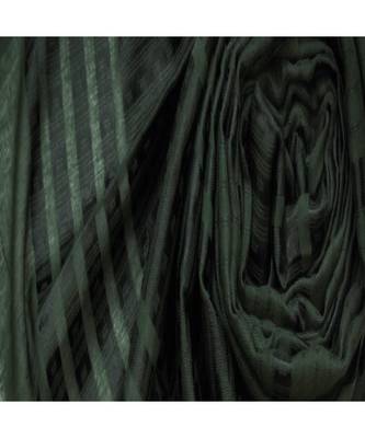Stole For Women Choice - Cotton Fabric - Stripes and Patches Embroidered All Over The Hijab - Green 4