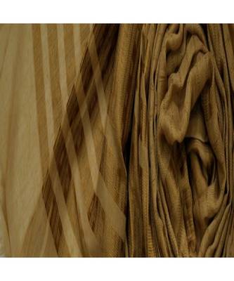 Stole For Women Choice - Cotton Fabric - Stripes and Patches Embroidered All Over The Hijab - Brown 4