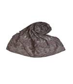 Premium Collection - Cotton Fabric - Diamond Work Heavy Lace Hijab With Fringe's All Over The Stole - Purple