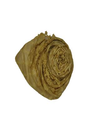 Premium Collection - Cotton Fabric - Diamond Work Heavy Lace Hijab With Fringe's All Over The Stole - Yellow 2