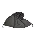 Best Selling Stole - Premium Cotton Fabric - Circular Design All Over The Stole With Fringe's At The Border - Grey