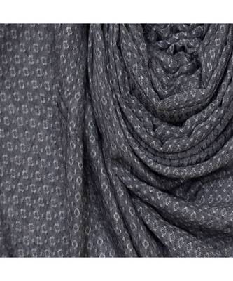 Best Selling Stole - Premium Cotton Fabric - Circular Design All Over The Stole With Fringe's At The Border - Blue 4