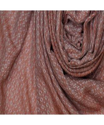 Best Selling Stole - Premium Cotton Fabric - Circular Design All Over The Stole With Fringe's At The Border - Maroon 4