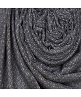 Best Selling Stole - Premium Cotton Fabric - Circular Design All Over The Stole With Fringe's At The Border - Grey 4