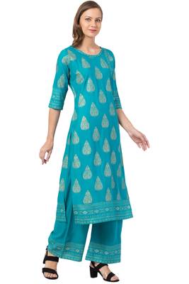 MRC Women Printed Kurti With Palazzo Set 4