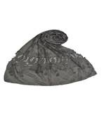 Premium Collection - Cotton Fabric - Diamond Work Heavy Lace Hijab With Fringe's All Over The Stole - Grey