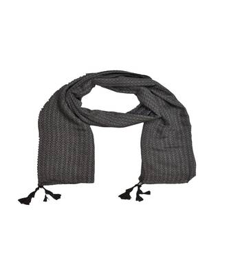 Best Selling Stole - Premium Cotton Fabric - Circular Design All Over The Stole With Fringe's At The Border - Grey 2