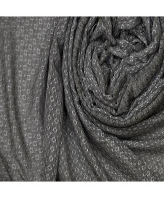 Best Selling Stole - Premium Cotton Fabric - Circular Design All Over The Stole With Fringe's At The Border - Grey 4