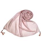 Best Selling Stole - Premium Cotton Fabric - Circular Design All Over The Stole With Fringe's At The Border - Pink