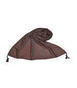 Best Selling Stole - Premium Cotton Fabric - Circular Design All Over The Stole With Fringe's At The Border - Maroon