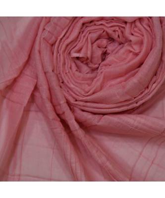 Premium Crush Cotton Fabric - Designer Party Wear Striped Liner Stole With Colourful Fringe's - Orange 4