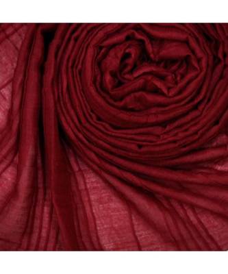 Premium Crush Cotton Fabric - Designer Party Wear Striped Liner Stole With Colourful Fringe's - Maroon 4