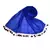 Premium Crush Cotton Fabric - Designer Party Wear Striped Liner Stole With Colourful Fringe's - Blue