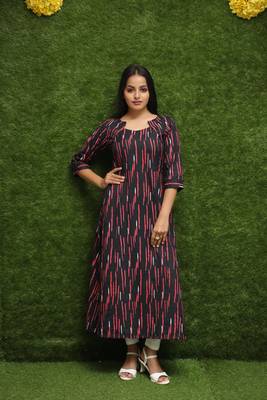 Women Blue Readymade Long Kurti 1