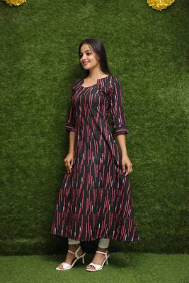 Women Blue Readymade Long Kurti 4