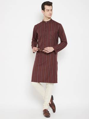 Maroon plain viscose rayon men-kurtas 2