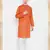 Orange woven cotton men-kurtas