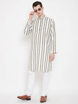 Multicolor plain linen men-kurtas 2
