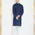 Blue plain cotton men-kurtas